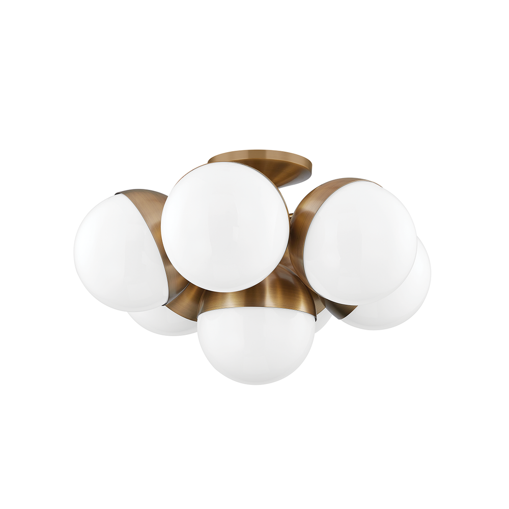 Flush Mounts Cupertino Semi Flush - Patina Brass