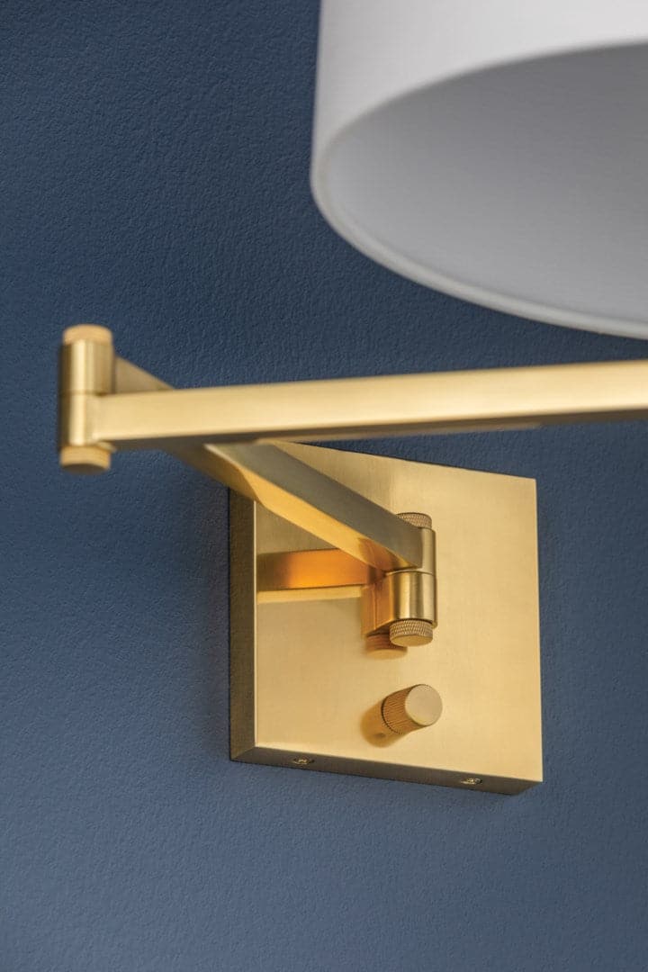 Sammy Wall Sconce-Hudson Valley-HVL-BKO1600-AGB-Wall LightingAged Brass-3-France and Son