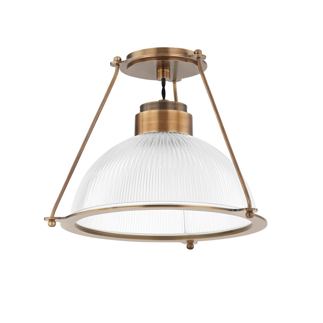 Glint Semi Flush - Patina Brass