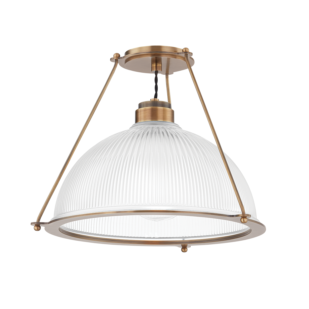 Glint Semi Flush - Patina Brass