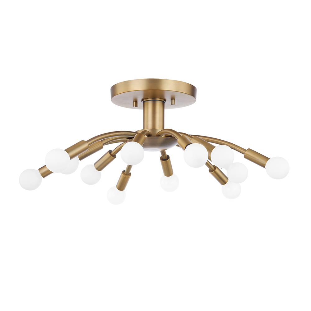 Flush Mounts Tristan Semi Flush - Patina Brass