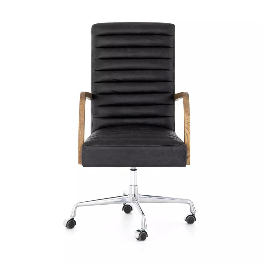 Bryson Channelled Leather Desk Chair