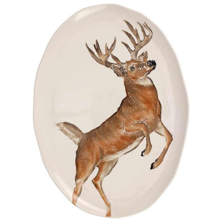 Cacciatore Deer Oval Platter