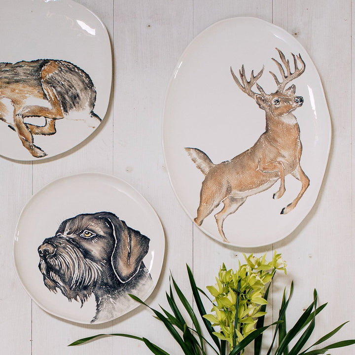 Cacciatore Deer Oval Platter