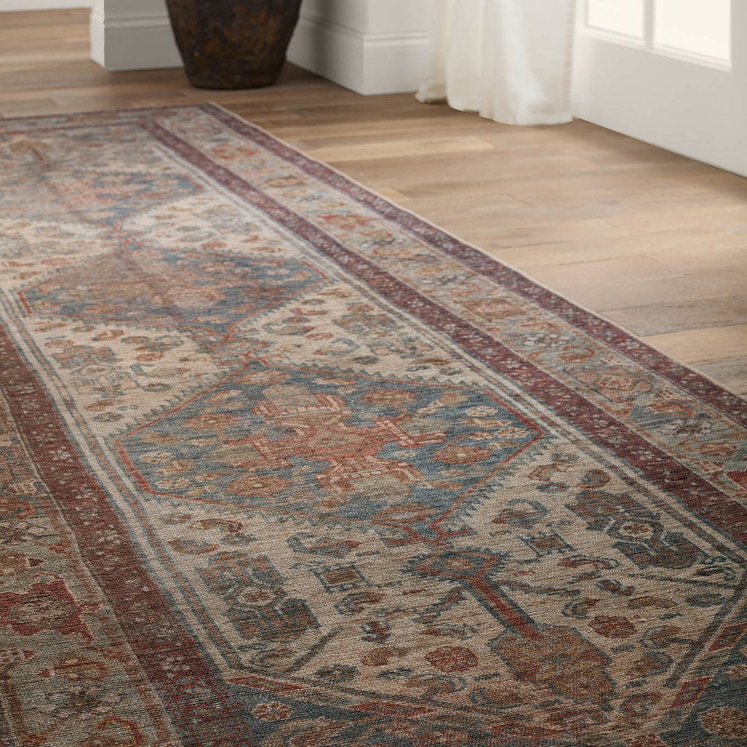 Vibe by Jaipur Living Arkansas Medallion Blue/ Red Area Rug (4'X8')