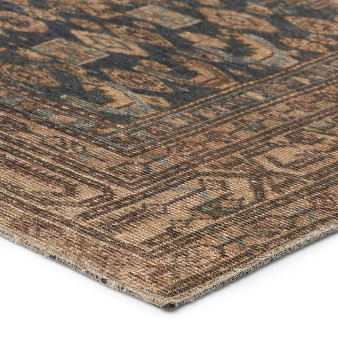 Vibe by Jaipur Living Reeves Medallion Brown/ Blue Area Rug (4'X8')