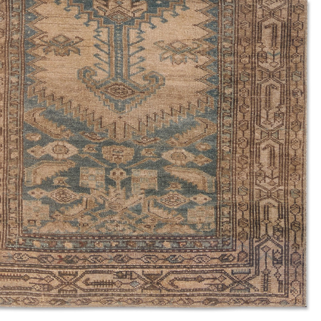 Vibe by Jaipur Living Reeves Medallion Brown/ Blue Runner Rug (3'X8')