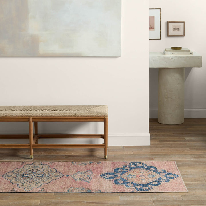 Vibe by Jaipur Living Clanton Medallion Pink/ Blue Area Rug (4'X8')