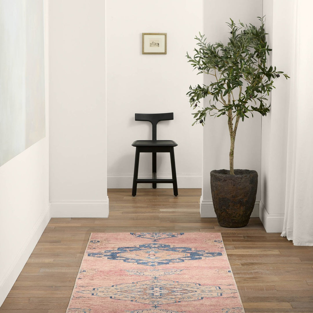 Vibe by Jaipur Living Clanton Medallion Pink/ Blue Runner Rug (3'X8')