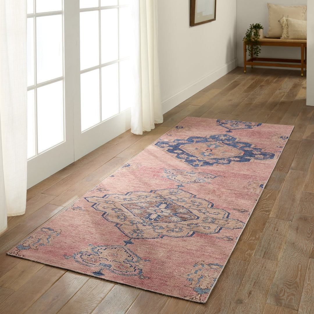 Vibe by Jaipur Living Clanton Medallion Pink/ Blue Area Rug (4'X6')