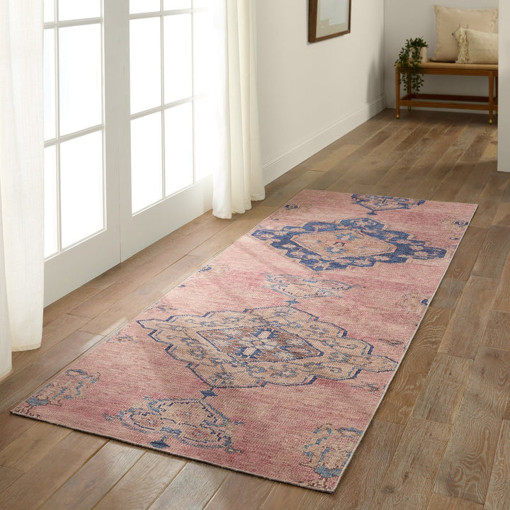 Vibe by Jaipur Living Clanton Medallion Pink/ Blue Area Rug (4'X8')