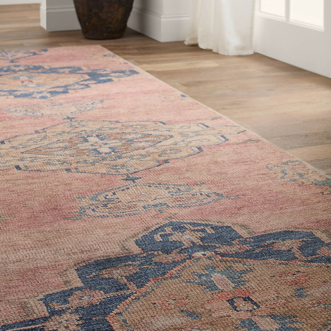 Vibe by Jaipur Living Clanton Medallion Pink/ Blue Area Rug (4'X8')