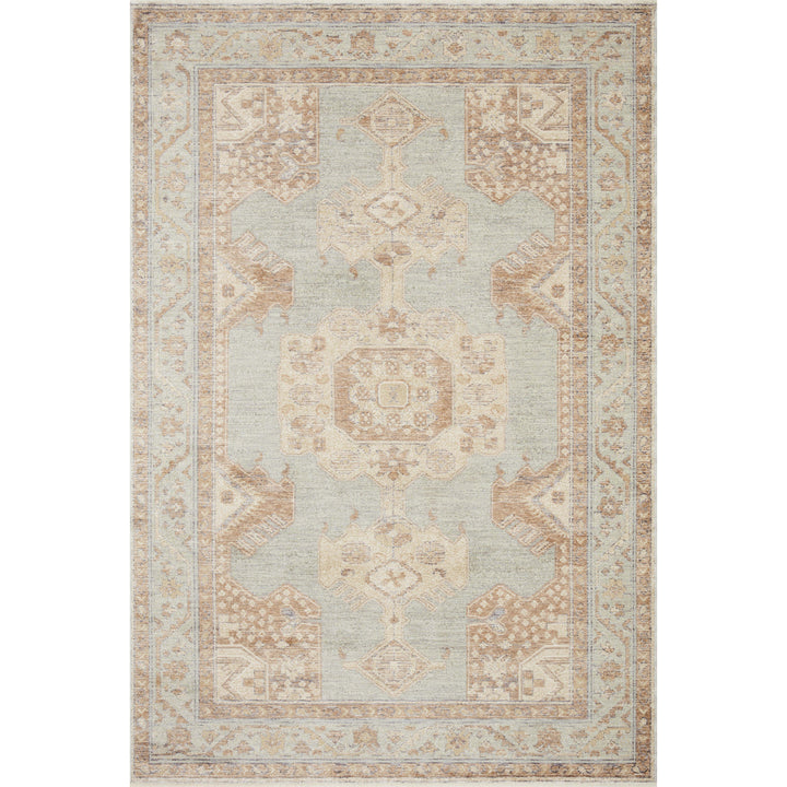 Magnolia Home By Joanna Gaines x Loloi Carlisle Seafoam / Taupe 18" x 18" Sample Rug