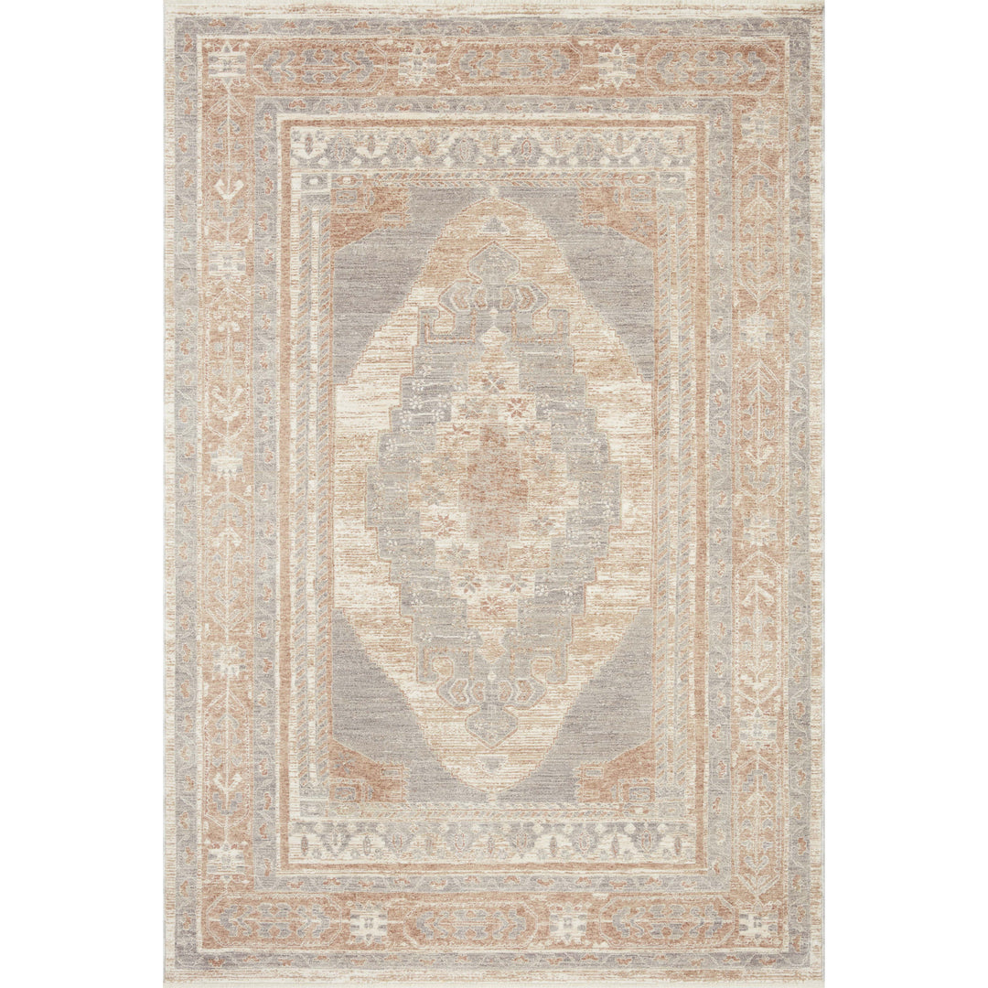 Magnolia Home By Joanna Gaines x Loloi Carlisle Slate / Taupe 5'-3" x 5'-3" Round Area Rug