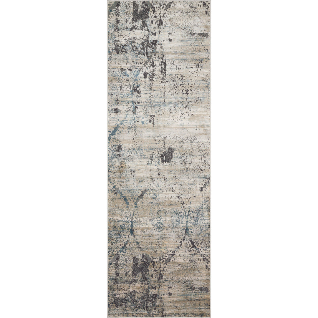 Loloi Cascade Taupe / Blue 2'-7" x 8'-0" Runner Rug