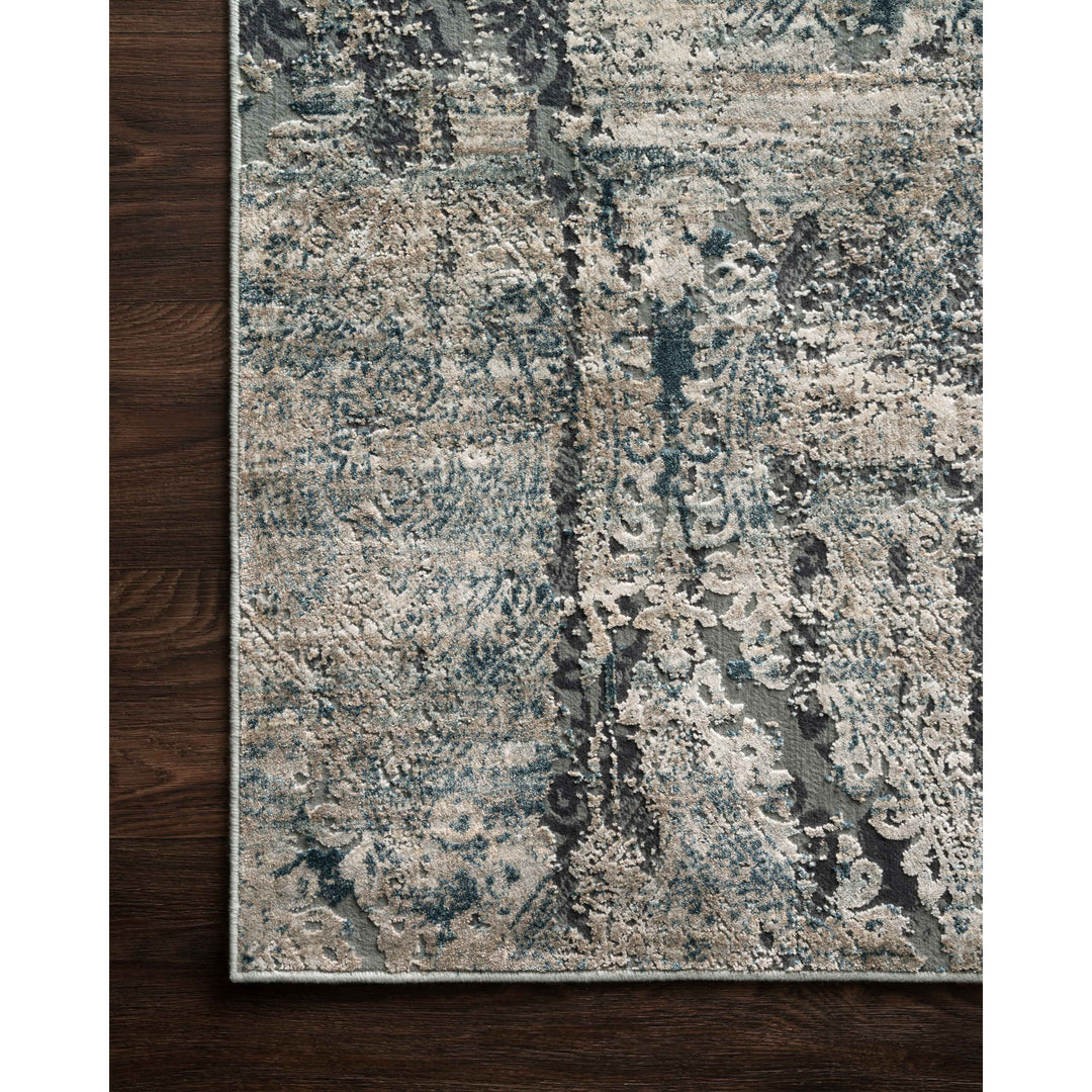 Loloi Cascade Taupe / Blue 2'-7" x 8'-0" Runner Rug