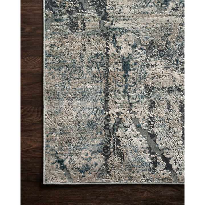 Loloi Cascade Taupe / Blue 2'-7" x 8'-0" Runner Rug