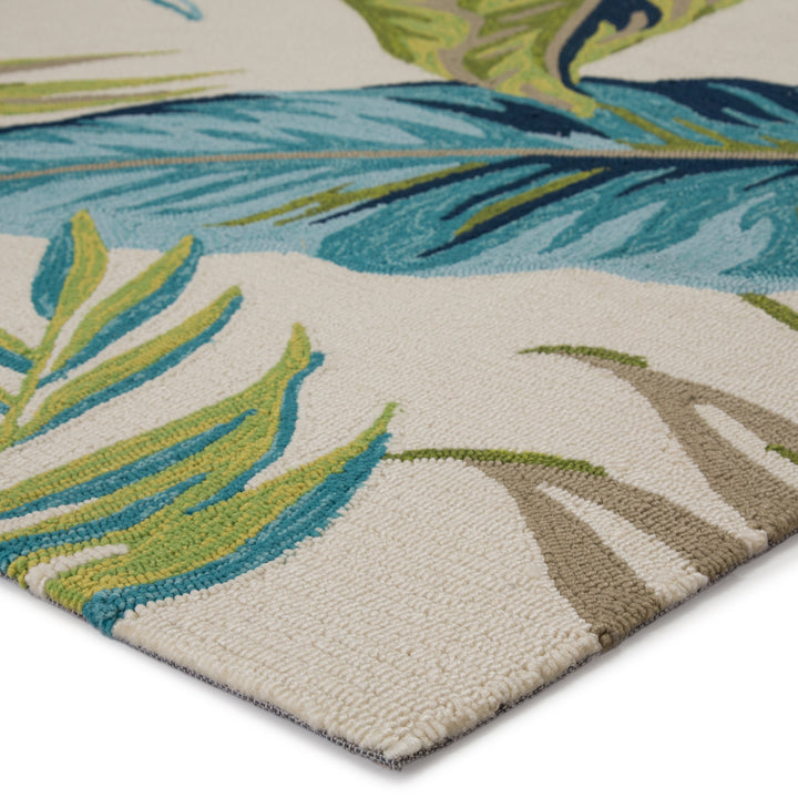 Jaipur Living Fraise Indoor/ Outdoor Floral Blue/ Green Area Rug (7'6"X9'6")