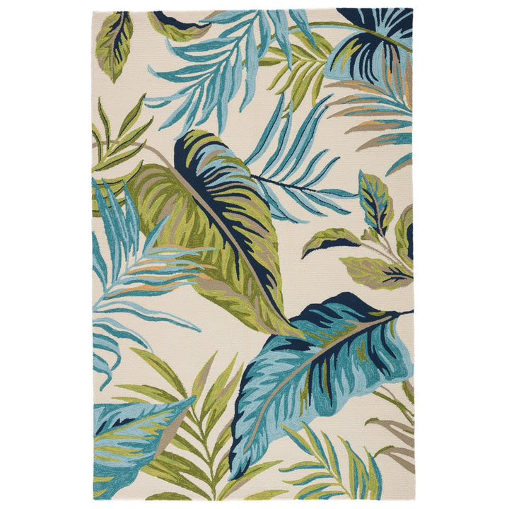 Jaipur Living Fraise Indoor/ Outdoor Floral Blue/ Green Runner Rug (2'6"X8')