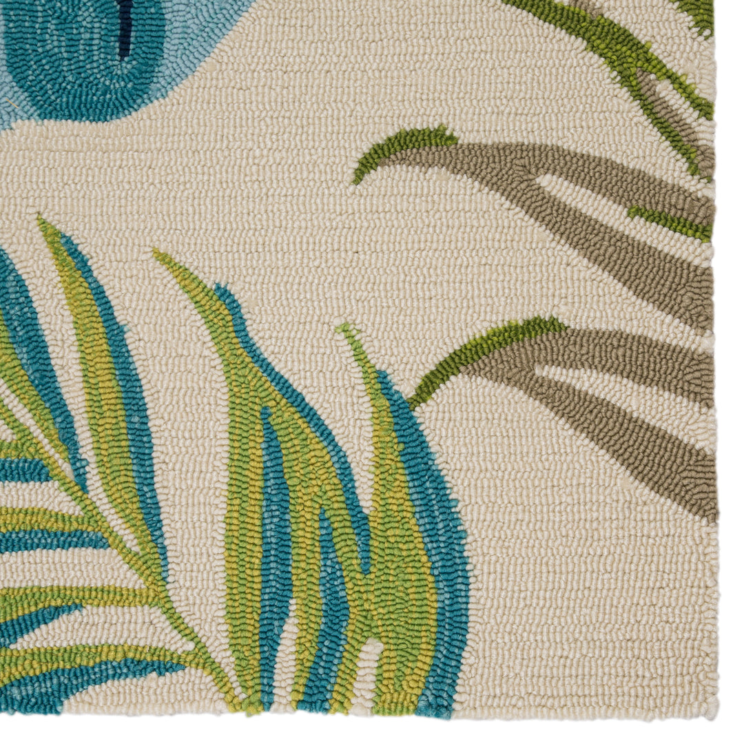 Jaipur Living Fraise Indoor/ Outdoor Floral Blue/ Green Area Rug (2'X3')