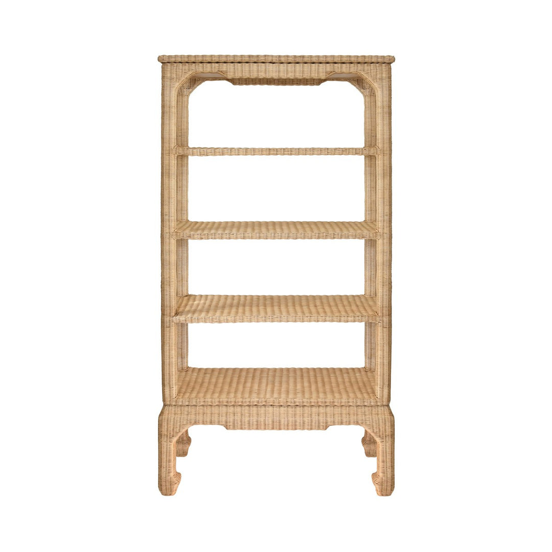 Cavalier - Ming Style Etagere In Woven Rattan