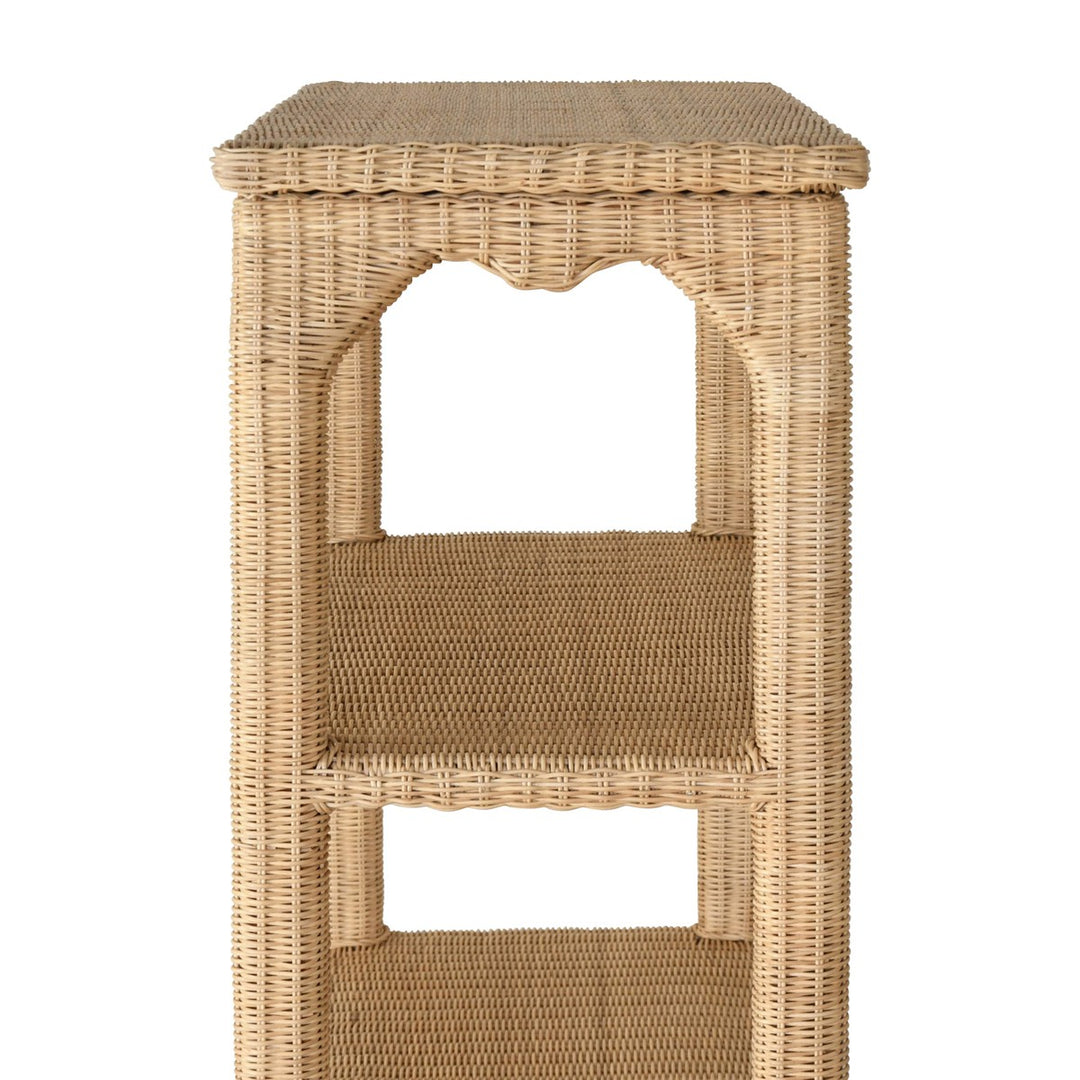 Cavalier - Ming Style Etagere In Woven Rattan