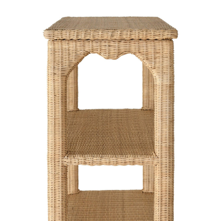 Cavalier - Ming Style Etagere In Woven Rattan