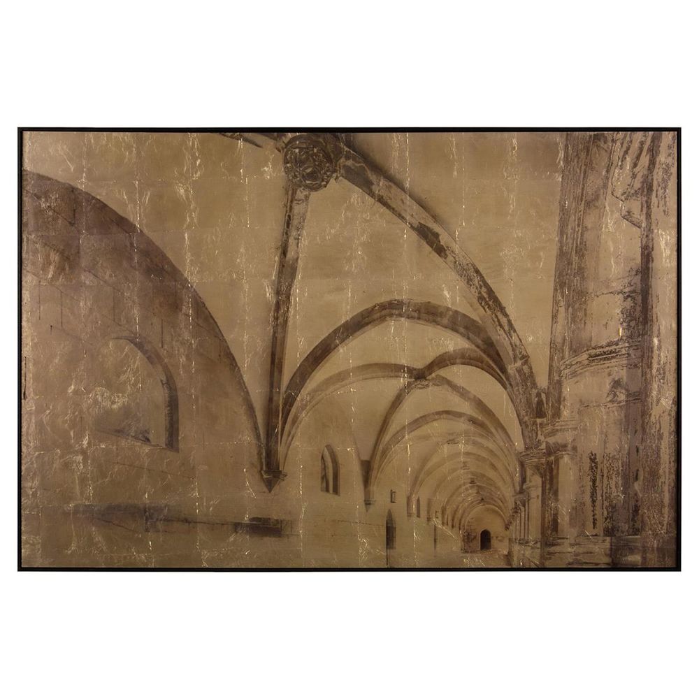 Wall Art Carol Benson-Cobb's Perspectives In Gold - Gold, Grey, White