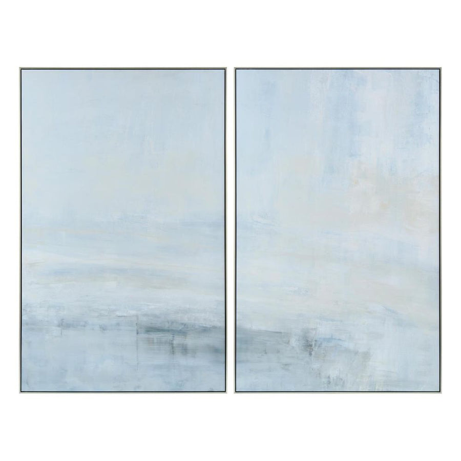 Wall Art Carol Benson-Cobb's Heaven Diptych - Blue, White