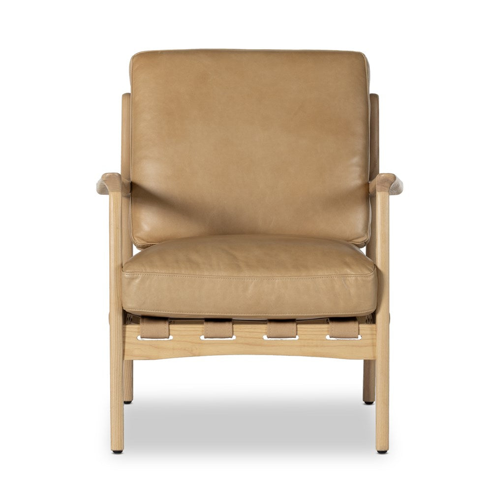 Simon Lounge Chair - Sahara Tan Leather