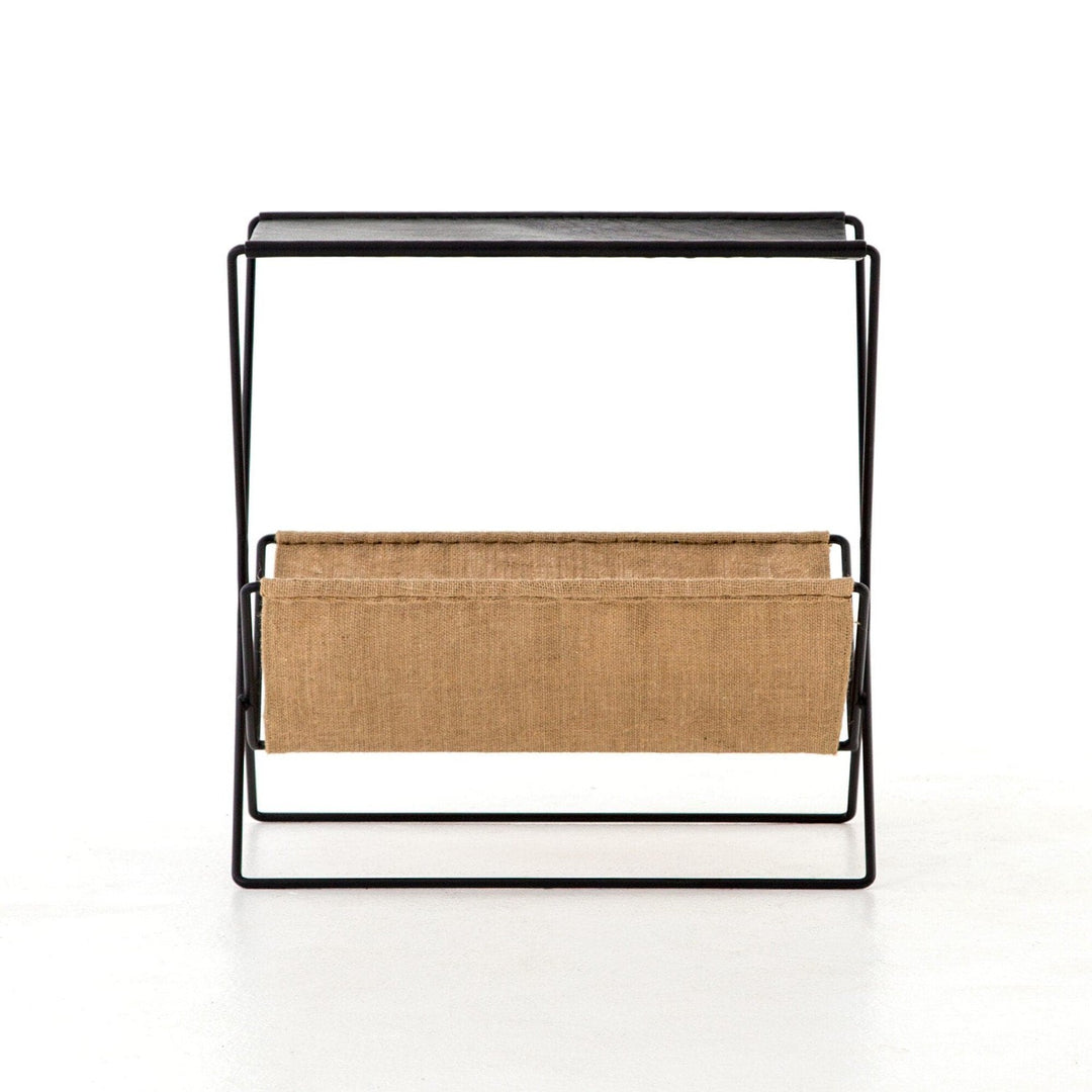 Edison Magazine Rack - Distressed Black