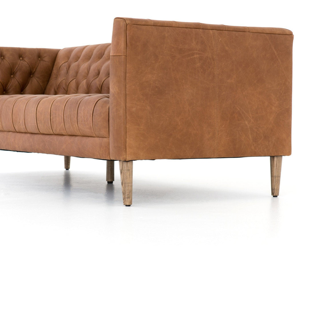 Kensington Leather Sofa - Natural Washed Camel