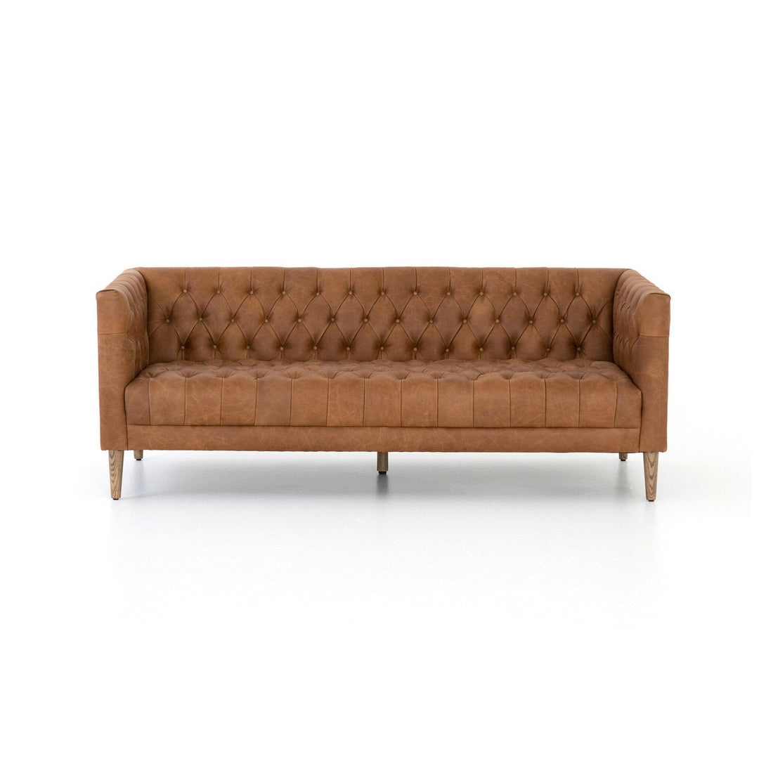 Kensington Leather Sofa - Natural Washed Camel