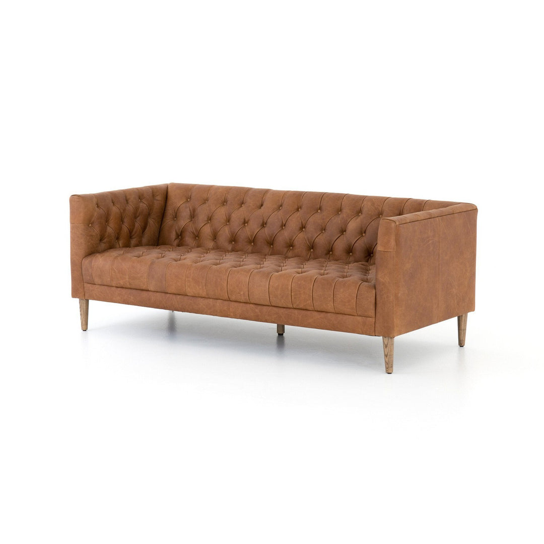 Kensington Leather Sofa - Natural Washed Camel