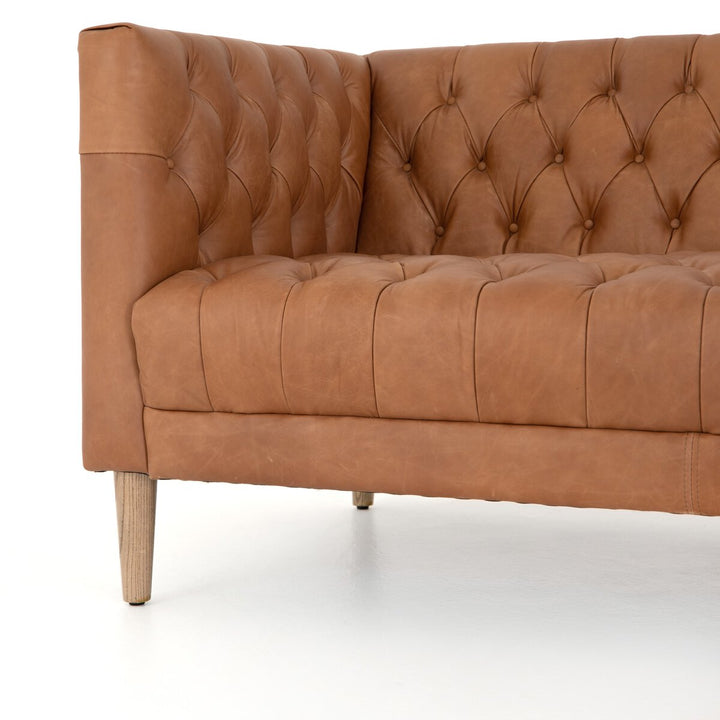 Harris Leather Sofa - 90" - Natural Washed Camel