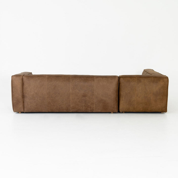 Finsbury Leather Sectional - Natural Washed Sand - 2-Piece RAF