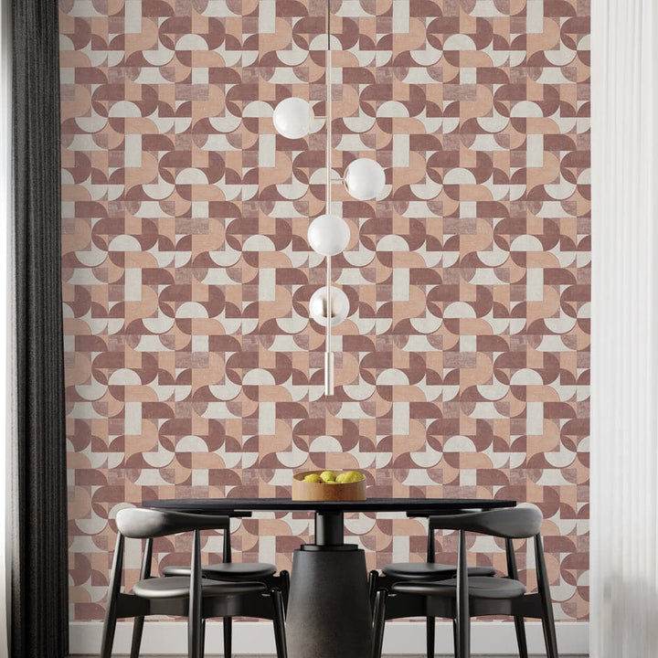 Composed Shapes Peel And Stick Wallpaper-Tempaper & Co.-Tempaper-CD15218-DecorMarine Green-3-France and Son