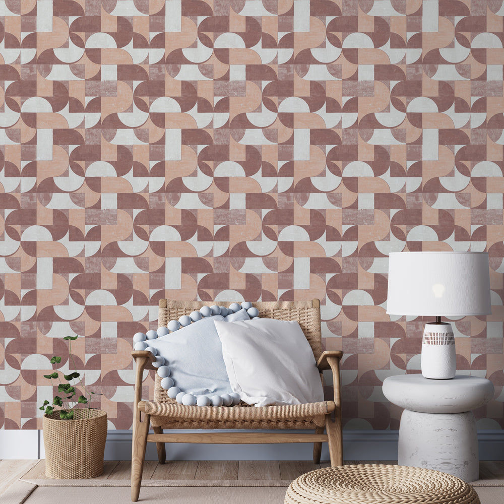 Composed Shapes Peel And Stick Wallpaper-Tempaper & Co.-Tempaper-CD15218-DecorMarine Green-2-France and Son