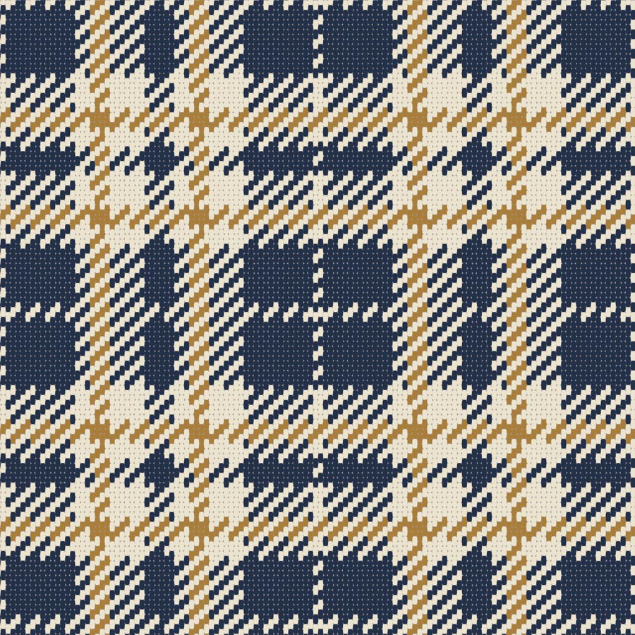 Clark Plaid Wallpaper-Mitchell Black-MITCHB-WCCE1-NV-PM-10-Wall DecorPatterns Navy Gold Coast-Premium Matte Paper-7-France and Son