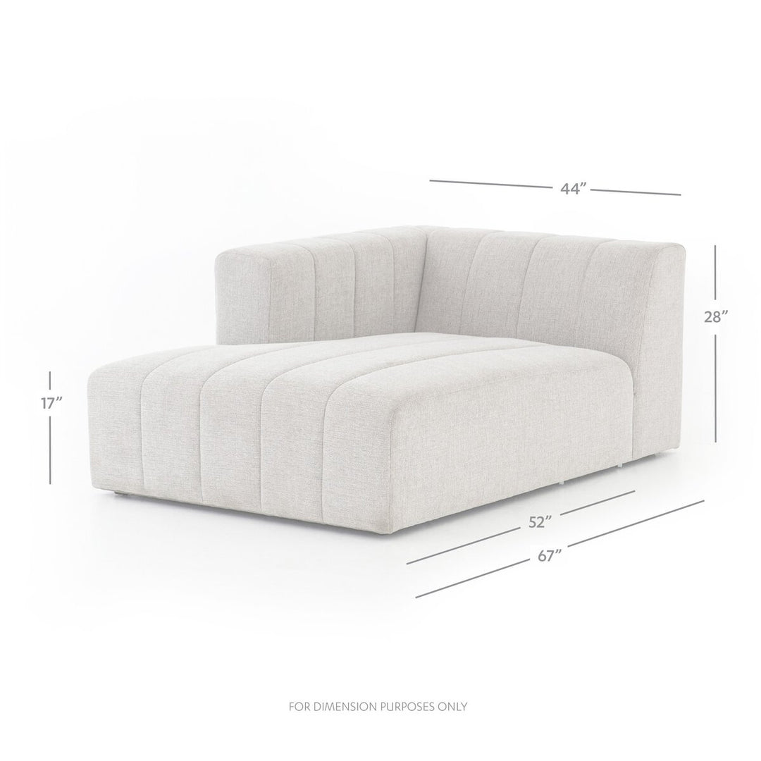 Build Your Own: Ashford Channeled Sectional - Left Chaise - Napa Sandstone