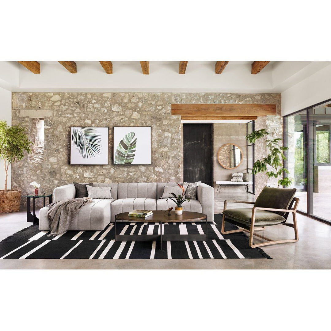 Build Your Own: Ashford Channeled Sectional - Left Chaise - Napa Sandstone