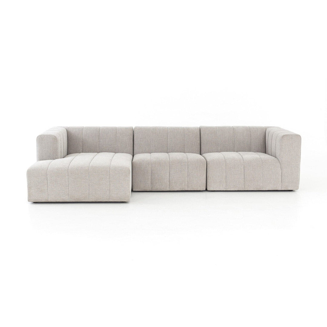 Harrington Channeled 3-Piece Sectional - Napa Sandstone - Left Chaise