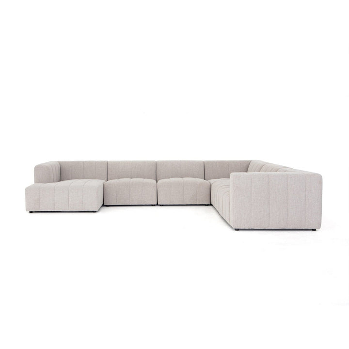 Harrington Channeled 6-Piece Sectional - Napa Sandstone - Left Chaise