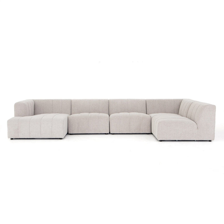 Harrington Channeled 5-Piece Sectional - Napa Sandstone - Left Chaise