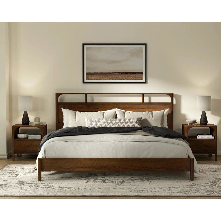 Cali Bed, Queen - Walnut