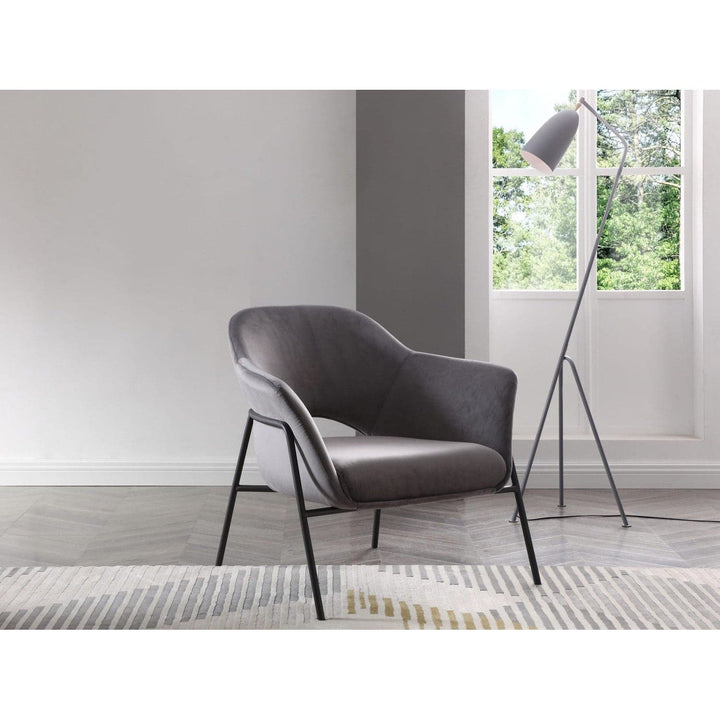 Karla Leisure Chair-Whiteline Modern Living-WHITELINE-CH1702F-GRY-Lounge ChairsGrey-5-France and Son