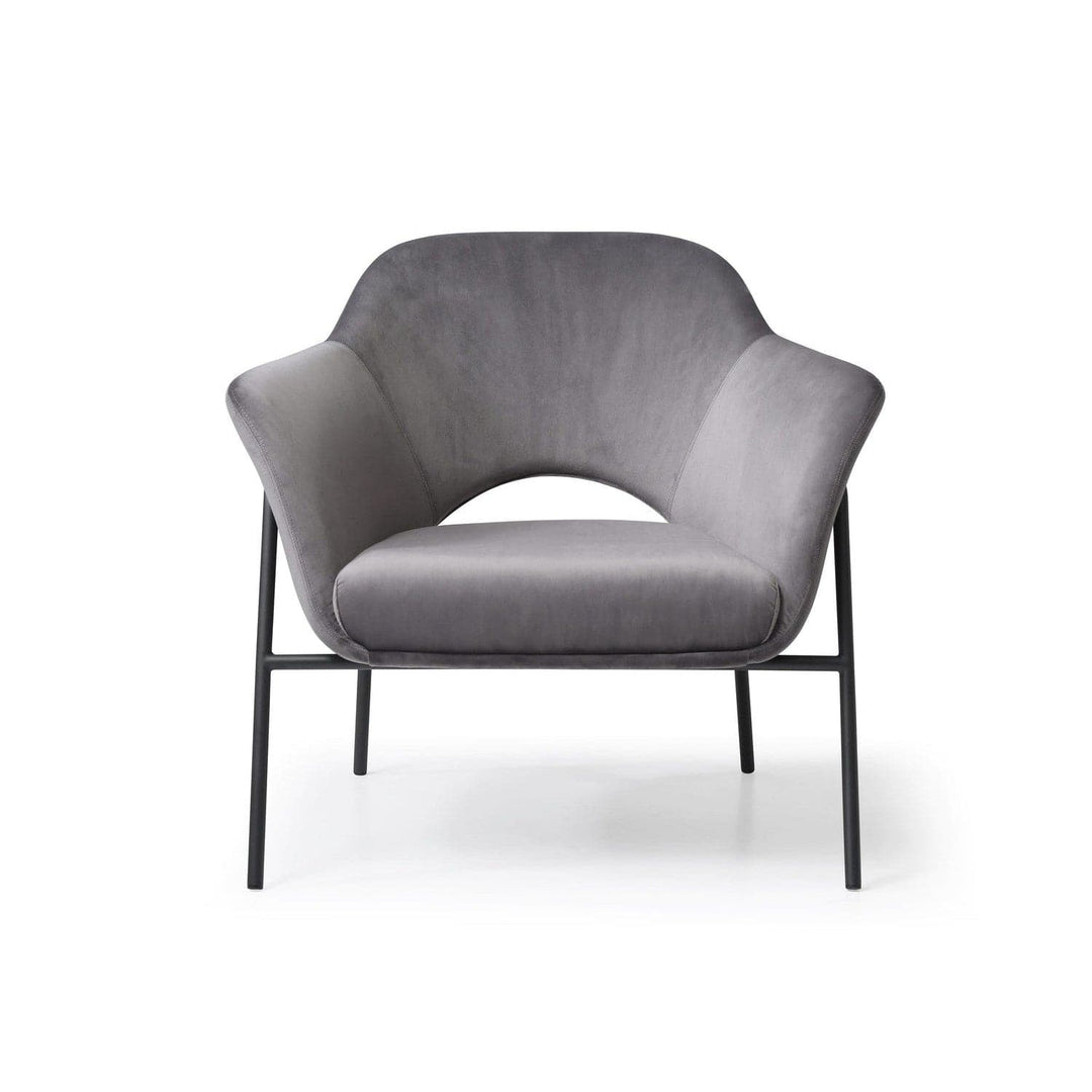 Karla Leisure Chair-Whiteline Modern Living-WHITELINE-CH1702F-GRY-Lounge ChairsGrey-3-France and Son