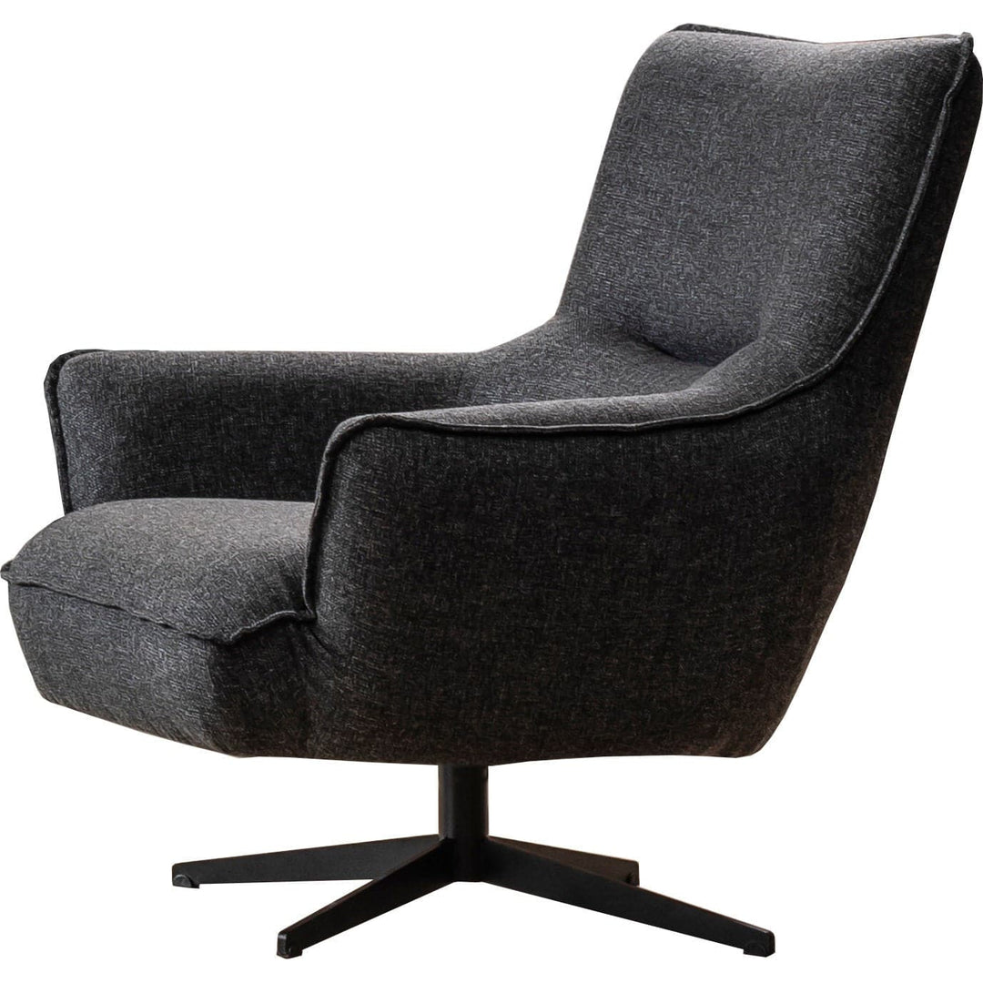 Fatsa Swivel Chair-Whiteline Modern Living-WHITELINE-CH1757F-DGRY-Lounge Chairs-3-France and Son