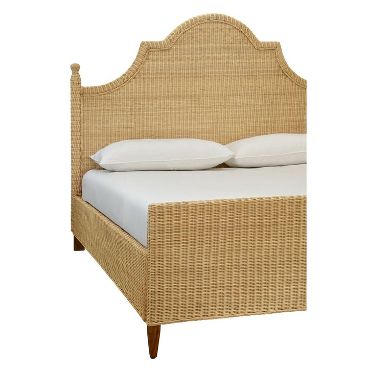 Chamberlain Rattan Bed With Arched Headboard - King