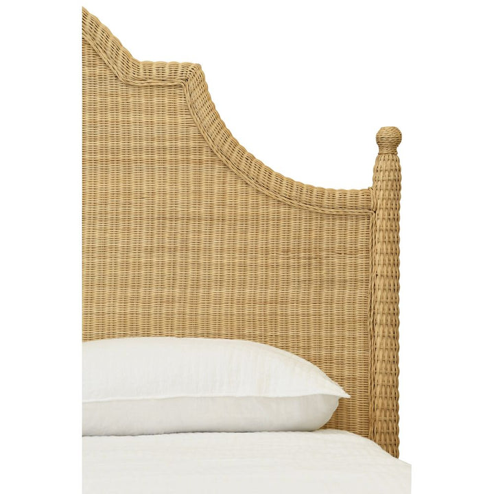 Chamberlain Rattan Bed With Arched Headboard - King